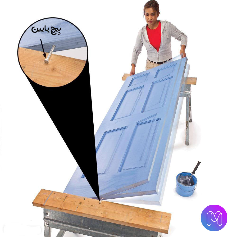 ترفند جالب برای رنگ آمیزی درب چوبی