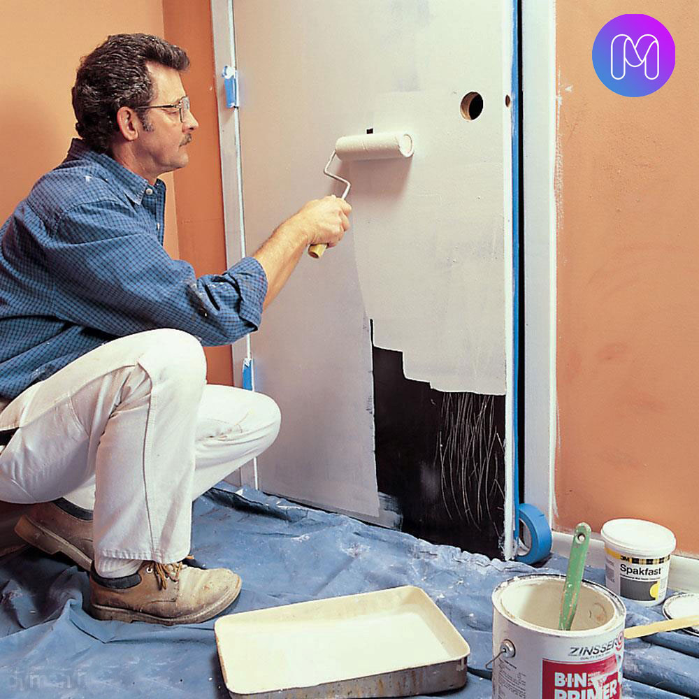 رنگ آمیزی درب اتاق و خانه با غلطک